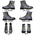 Women's Black Outsole Leather Boots - Graffiti