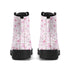 Women's Black Outsole Leather Boots - Cherry Blossoms