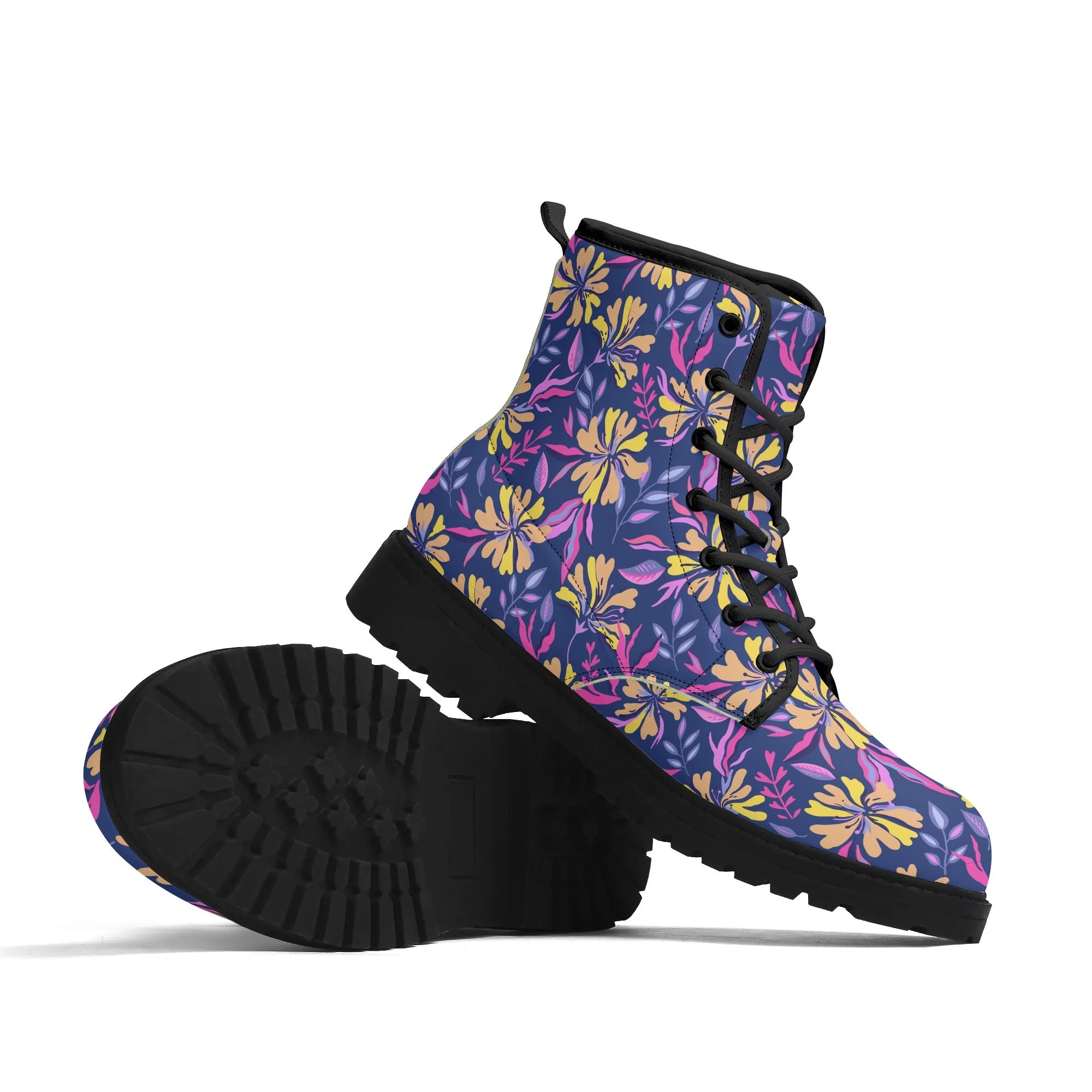 Women's Black Outsole Leather Boots - Mystic Meadow