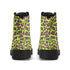 Women's Black Outsole Leather Boots - Neon Leopard