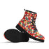 Women's Black Outsole Leather Boots - Japanese Flowers