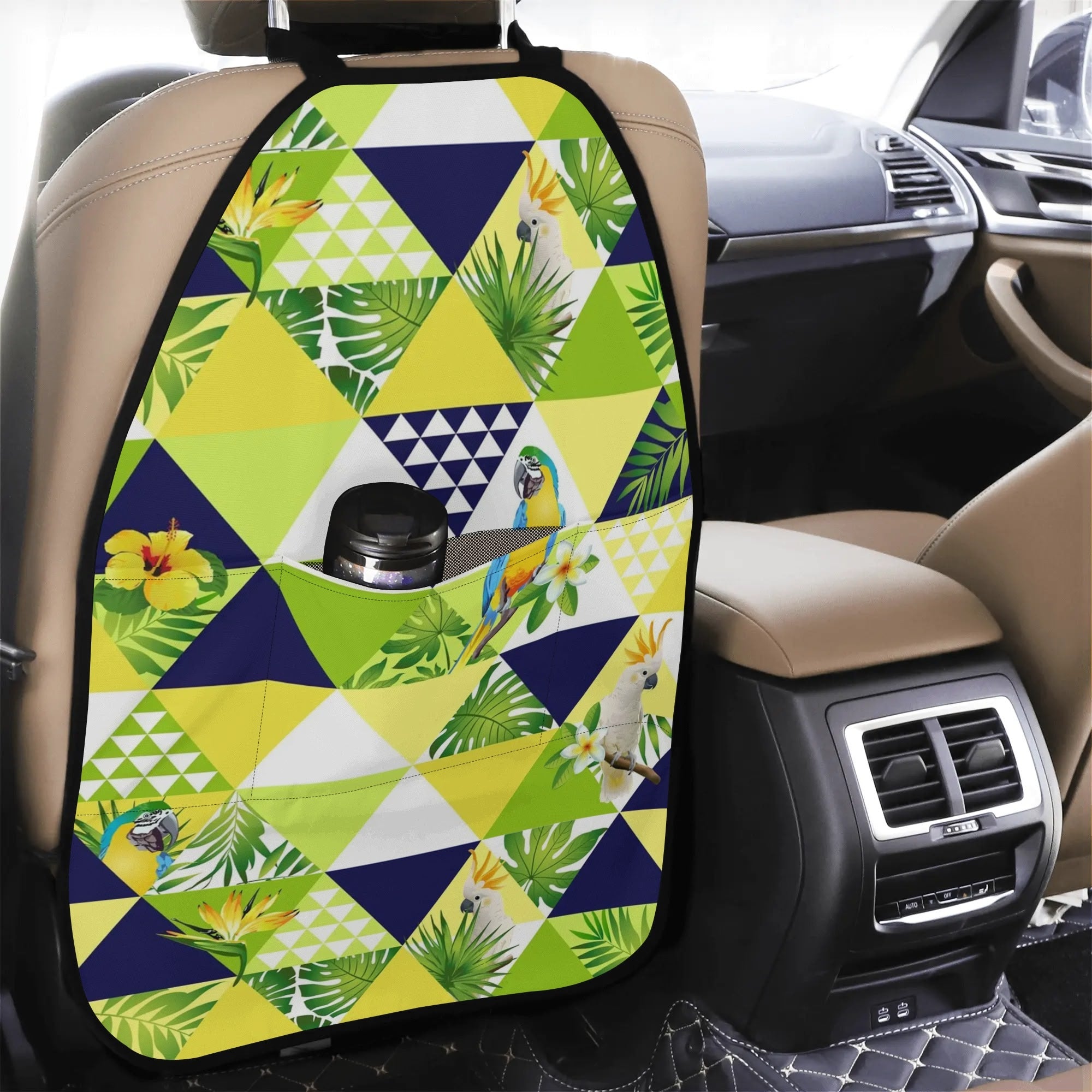 Car Back Seat Organizer - Tropical Triangles