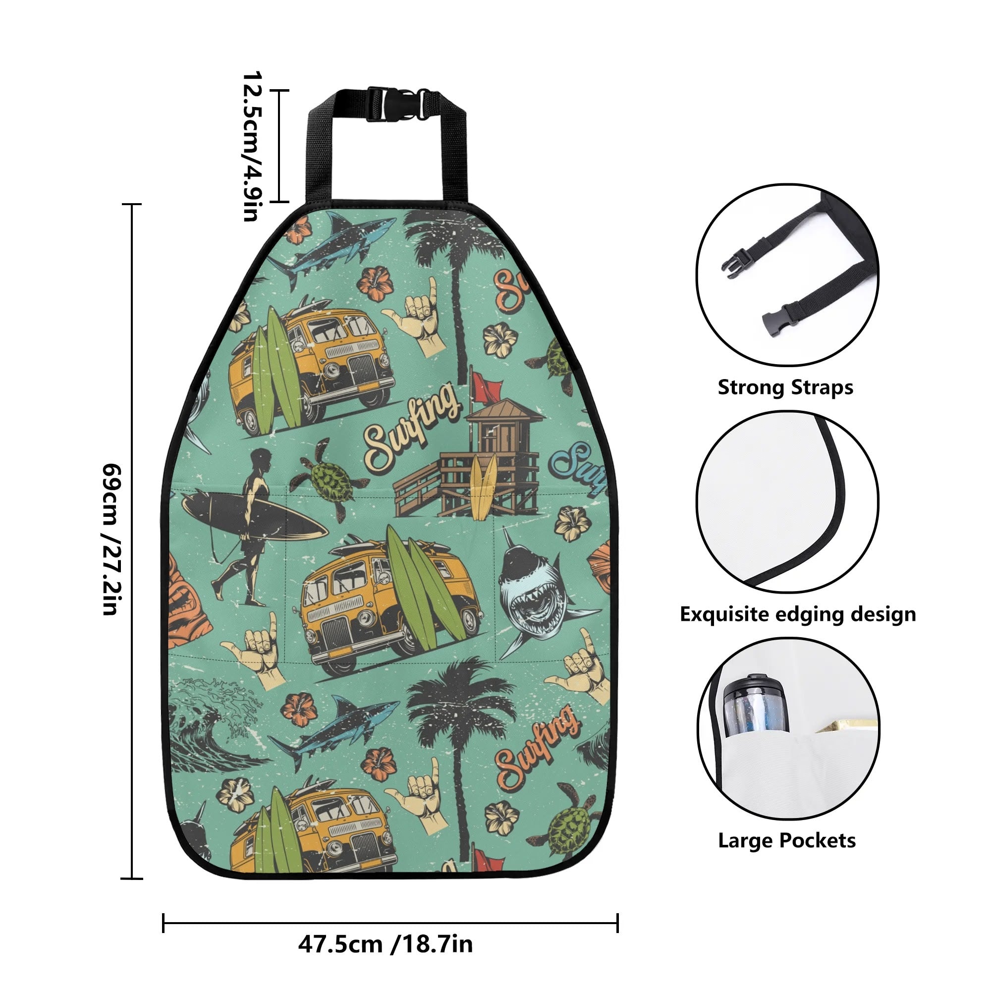 Car Back Seat Organizer - Surf Culture