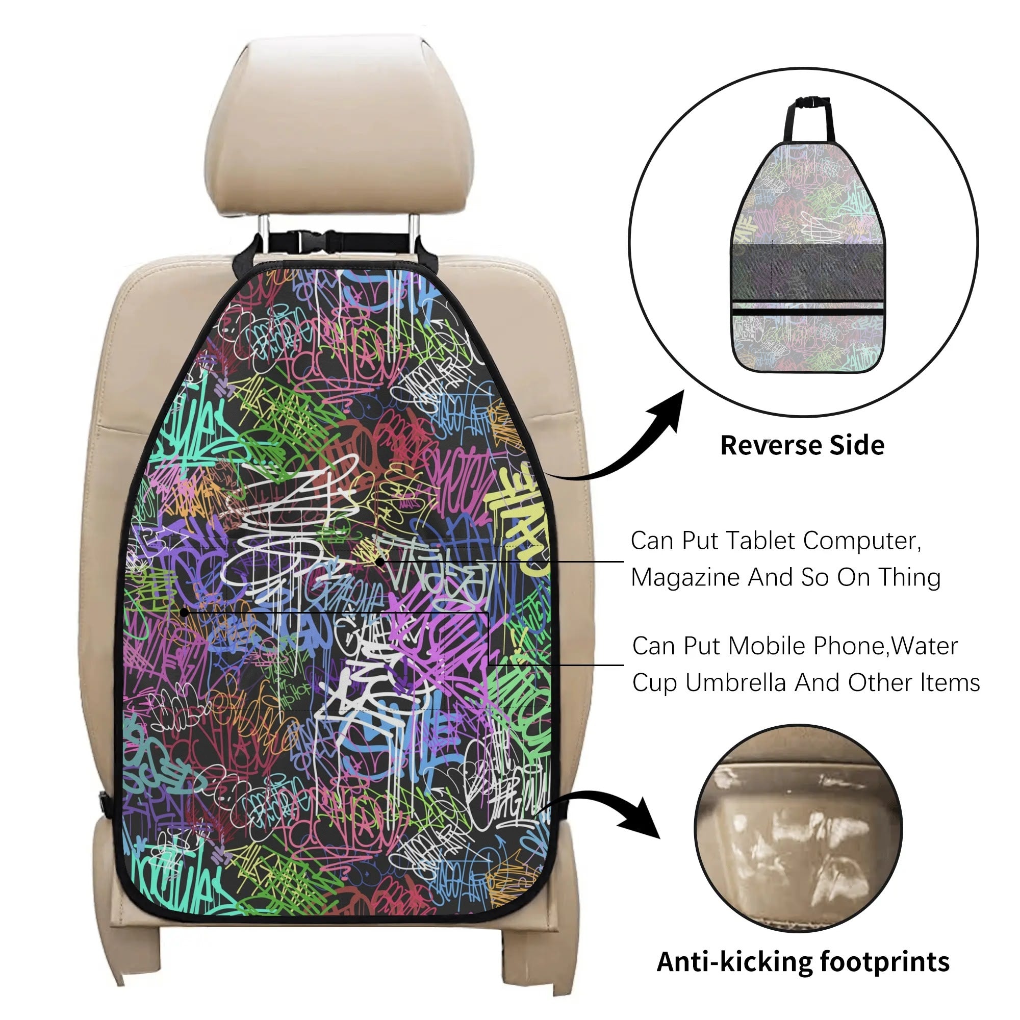 Car Back Seat Organizer - Graffiti