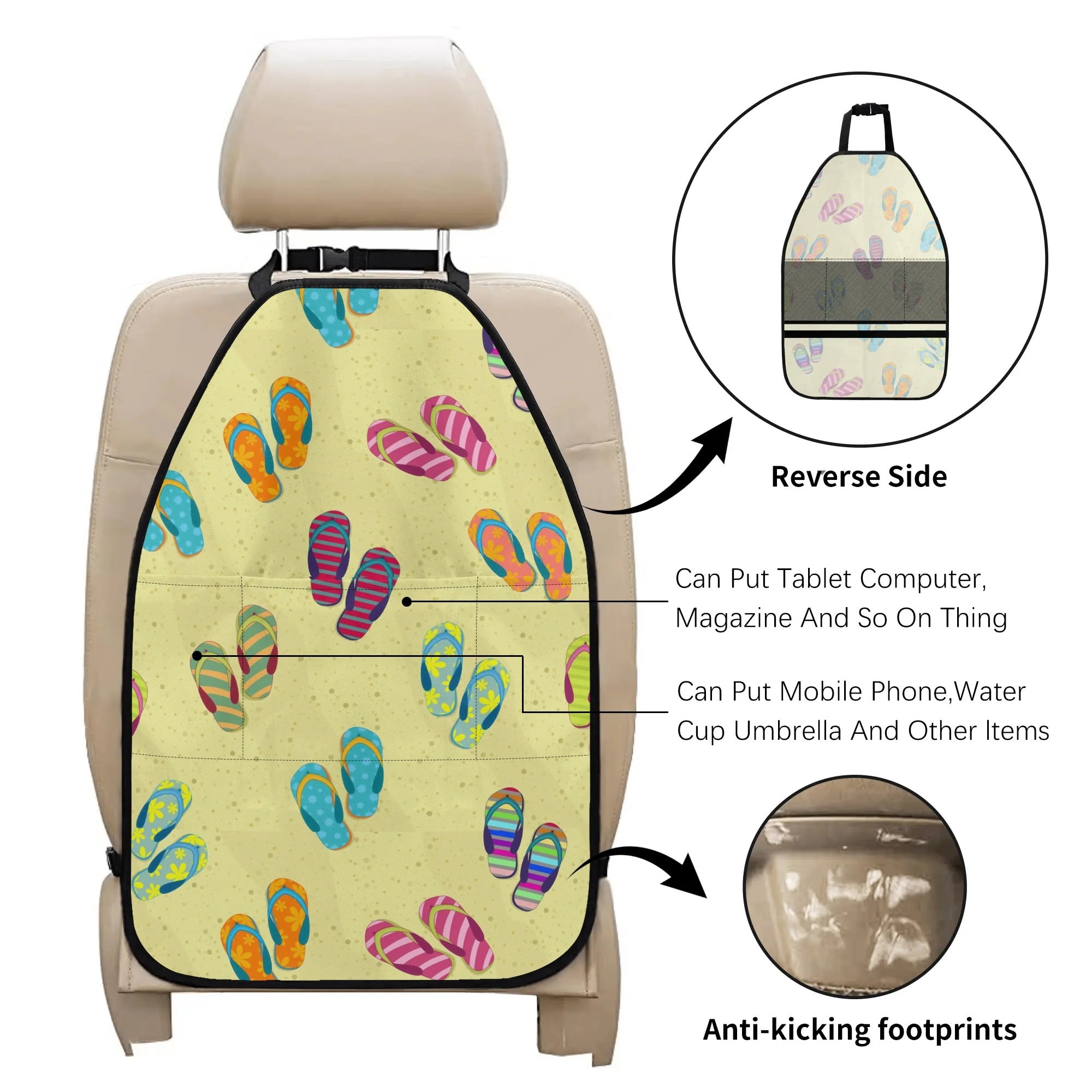 Car Back Seat Organizer - Flip Flops