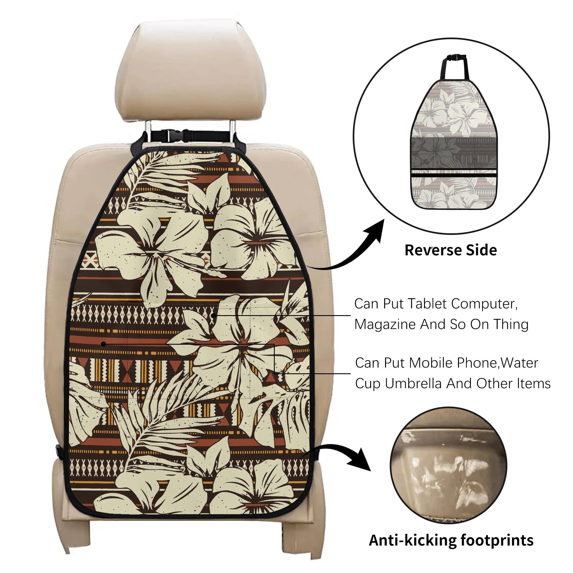 Car Back Seat Organizer - Hawaiian Hibiscus