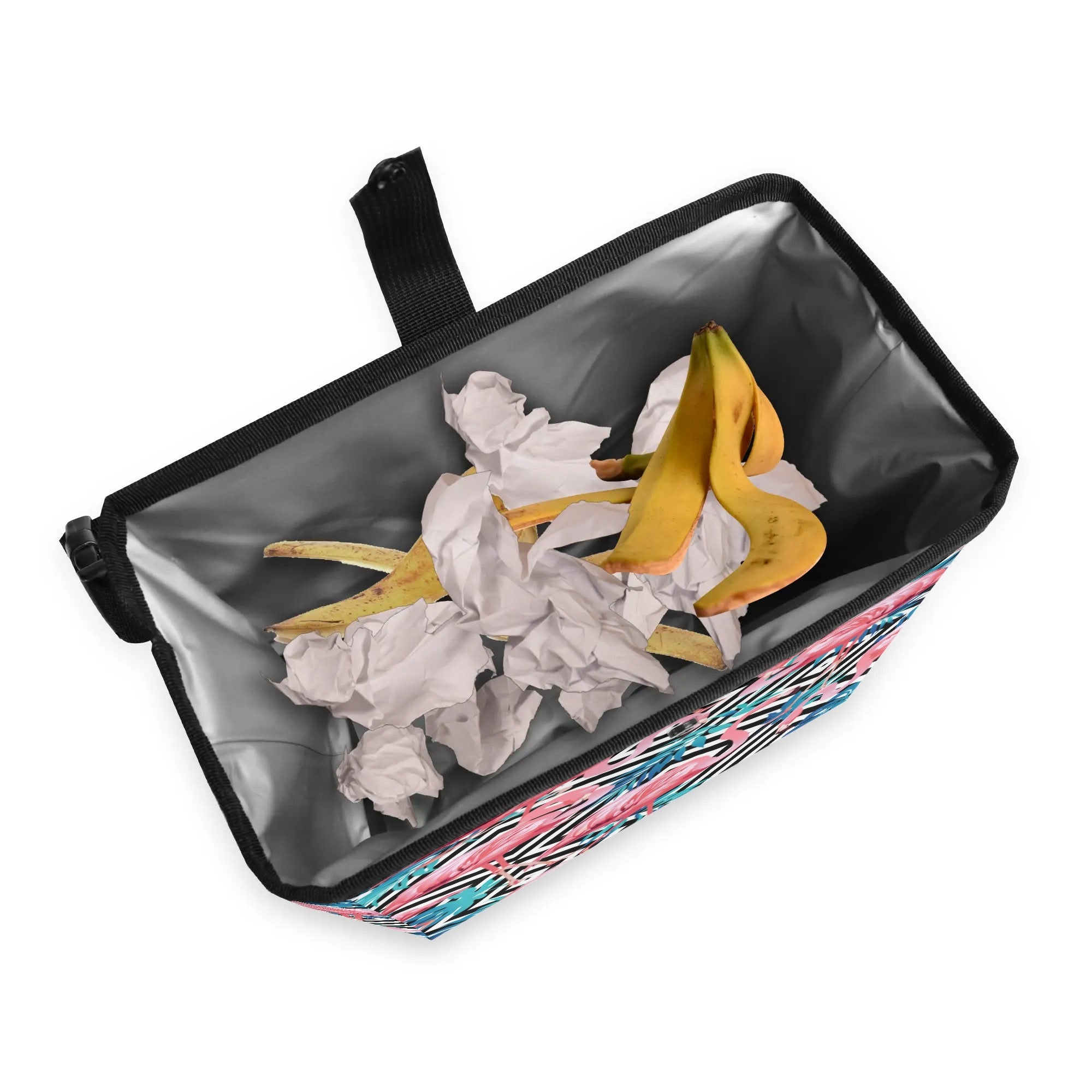 300D Hanging Trash Container/Storage Bag -  Tropical Tessellation