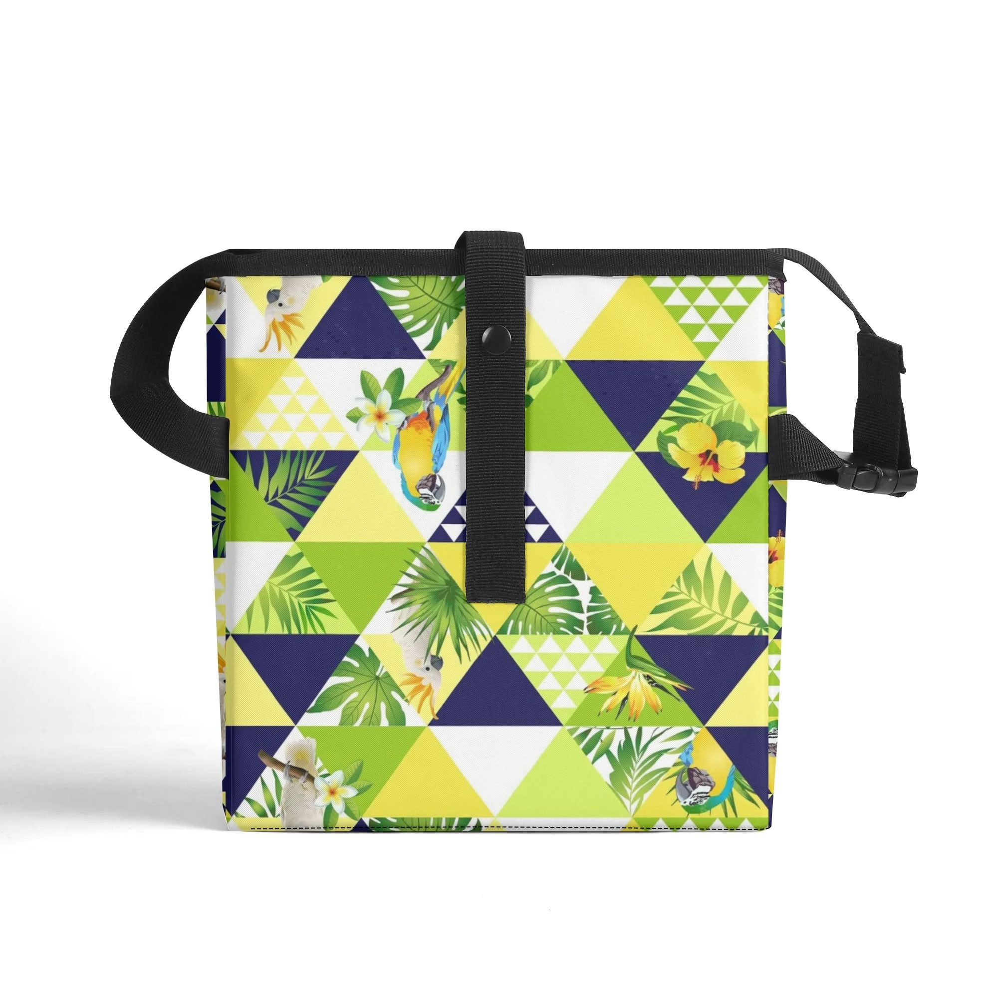 300D Hanging Trash Container/Storage Bag -  Tropical Triangles