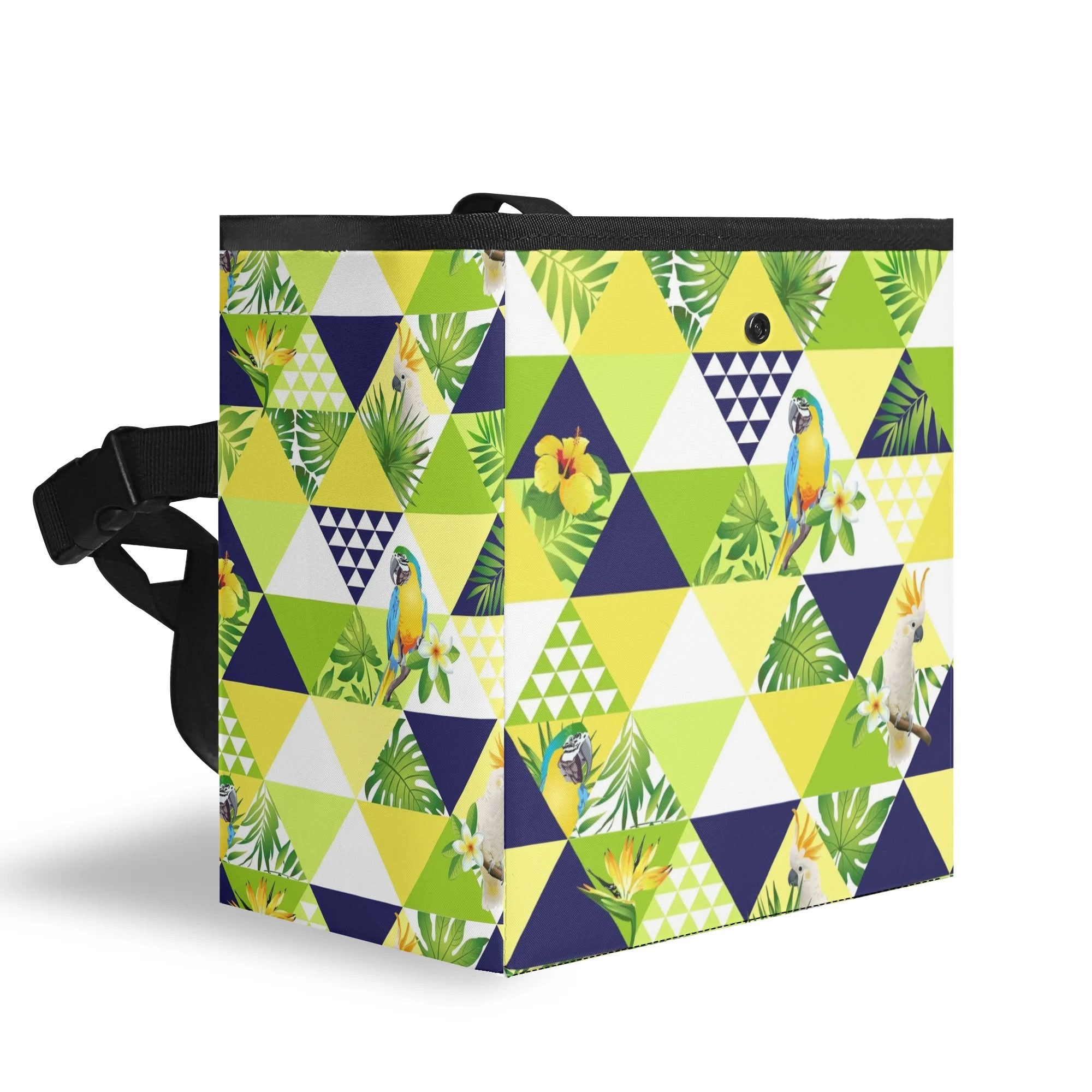 300D Hanging Trash Container/Storage Bag -  Tropical Triangles