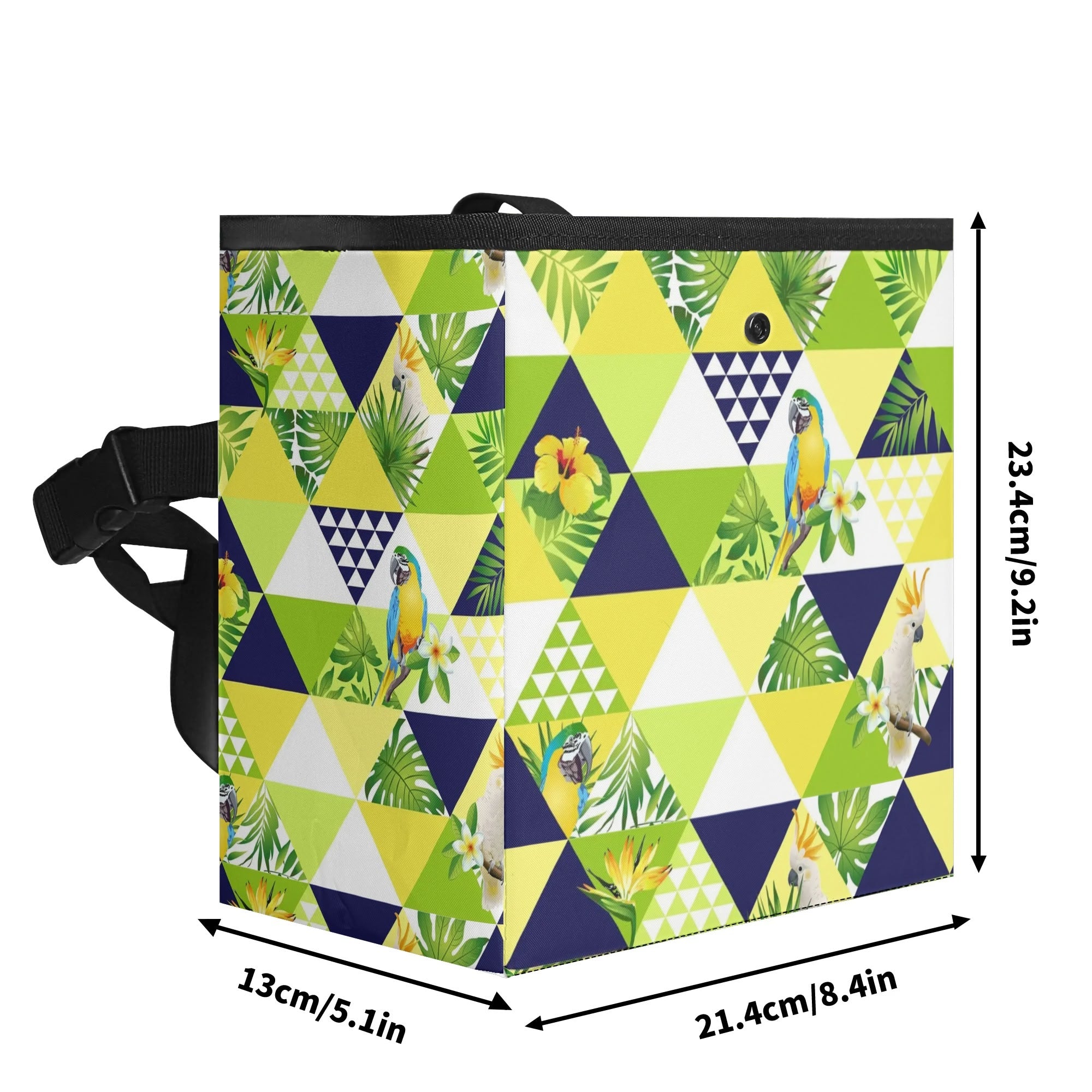 300D Hanging Trash Container/Storage Bag -  Tropical Triangles