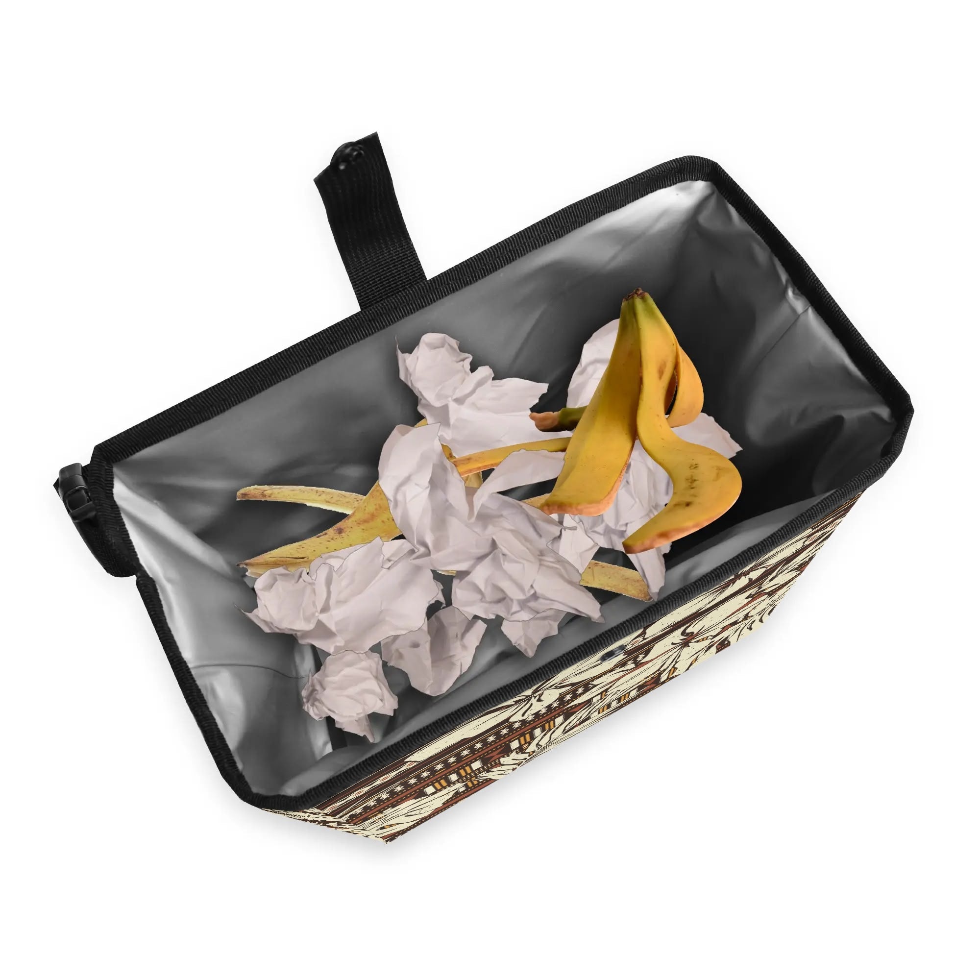 300D Hanging Trash Container/Storage Bag -  Hawaiian Hibiscus