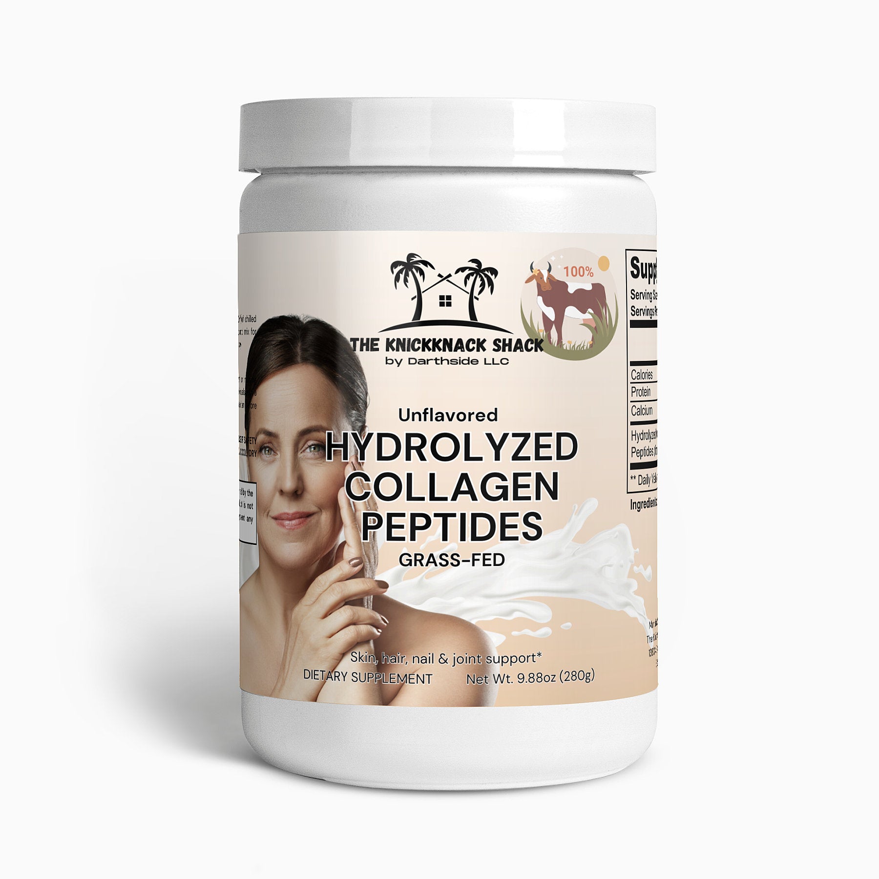 Peptides de collagène hydrolysés nourris à l'herbe (sans saveur)