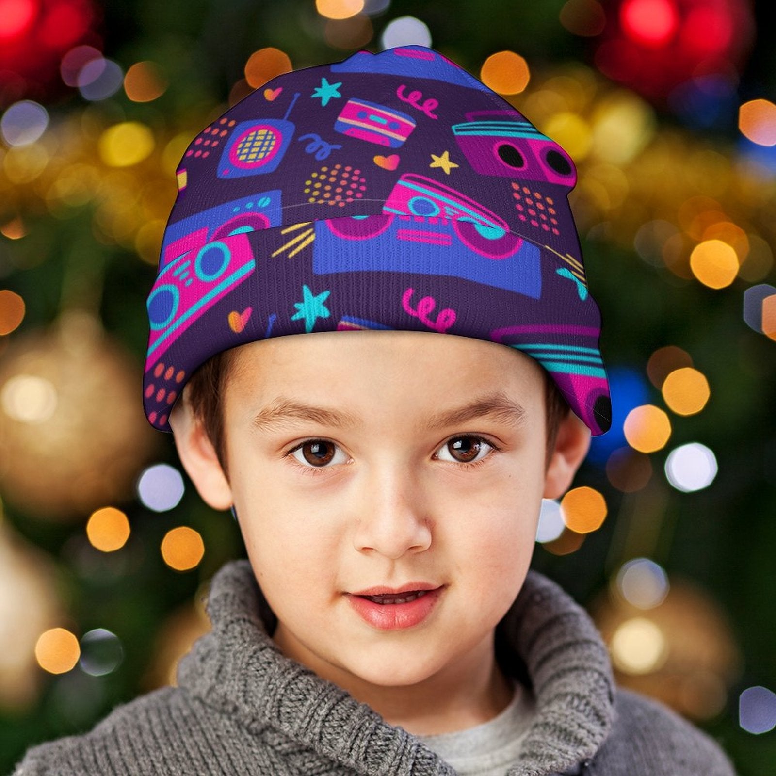 Kids' Knit Beanie - Boombox