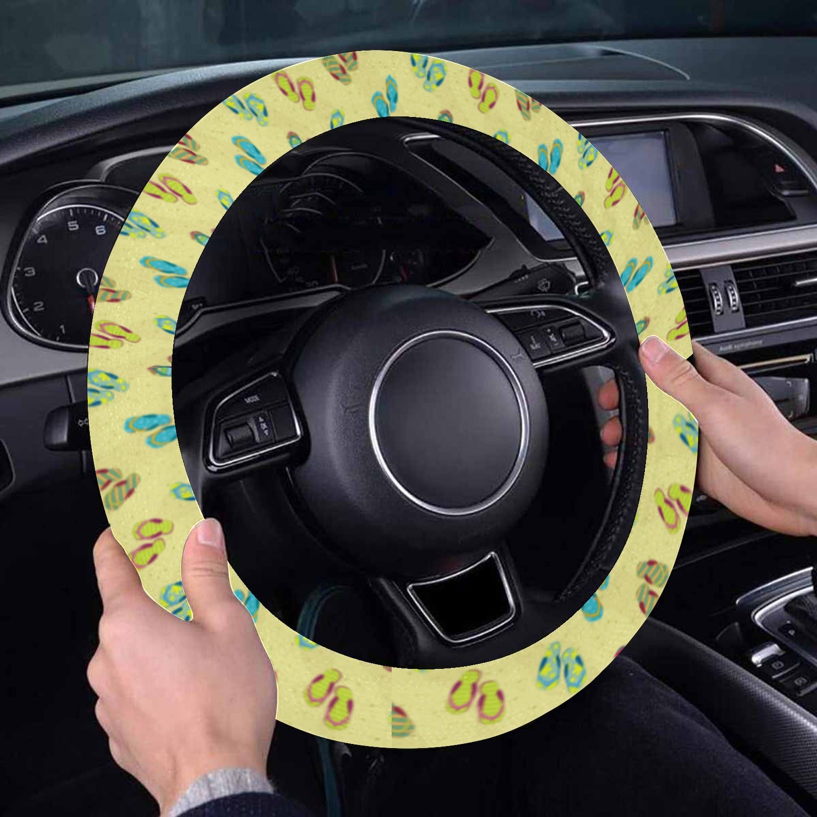 Steering Wheel Cover with Anti-Slip Insert - FlipFlops