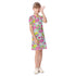 Kid's Short Sleeve T-Shirt Dress - Flamingo Summer