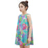 Kid's Sleeveless Cotton Swing Dress - Miami Nights