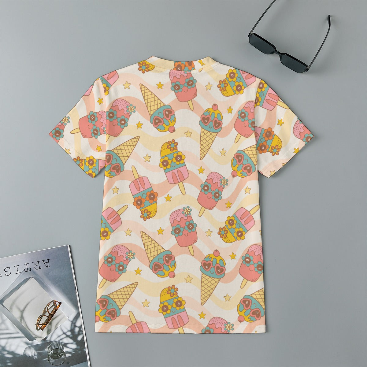 Kids 180GSM Cotton All-Over Print T-Shirt - Popsicle Paradise