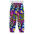 Kid's 310GSM Cotton Sweatpants - Neon Graffiti