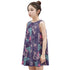 Kid's Sleeveless Cotton Swing Dress - Lace Butterflies (Purple)