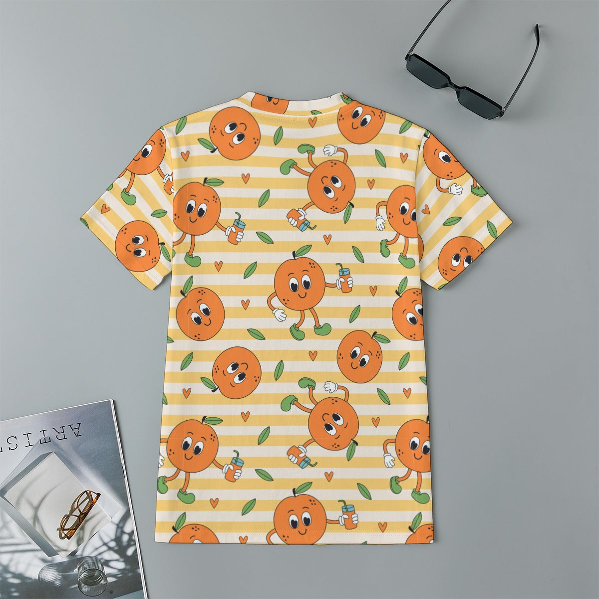 Kids 180GSM Cotton All-Over Print T-Shirt - Orange You Glad