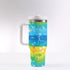 40oz Stainless Steel "Stanley" Tumbler With Handle - Frolic by the Seashore