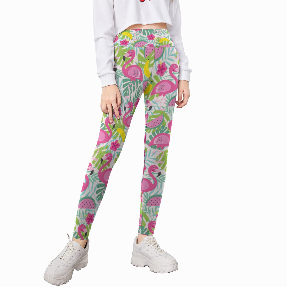 Kids' Printed Leggings - Flamingo Summer