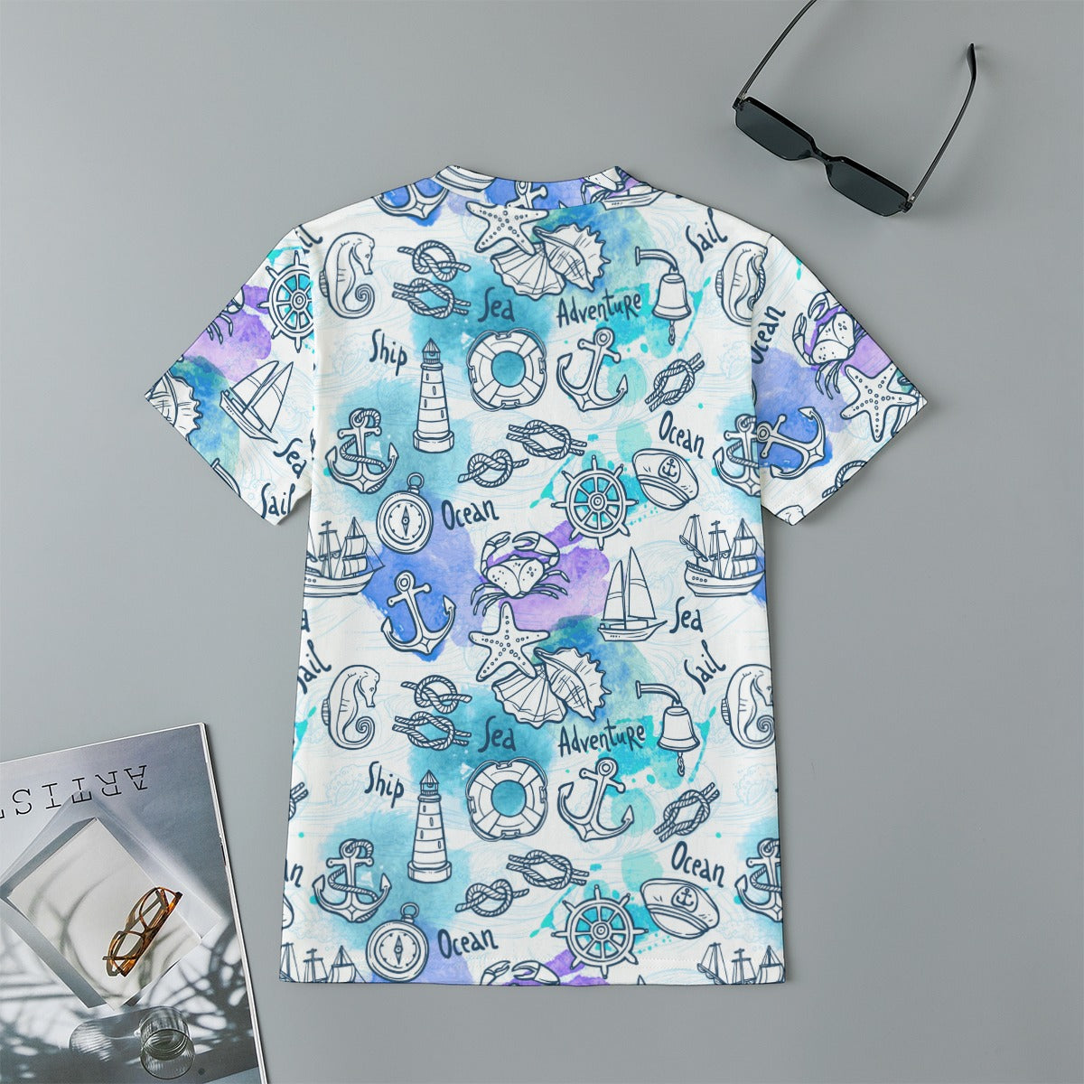 Kids 180GSM Cotton All-Over Print T-Shirt - Ocean Adventure