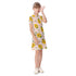 Kid's Short Sleeve T-Shirt Dress - Lemon Twist