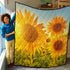 Edged Lightweight Breathable Quilt - Sunflowers