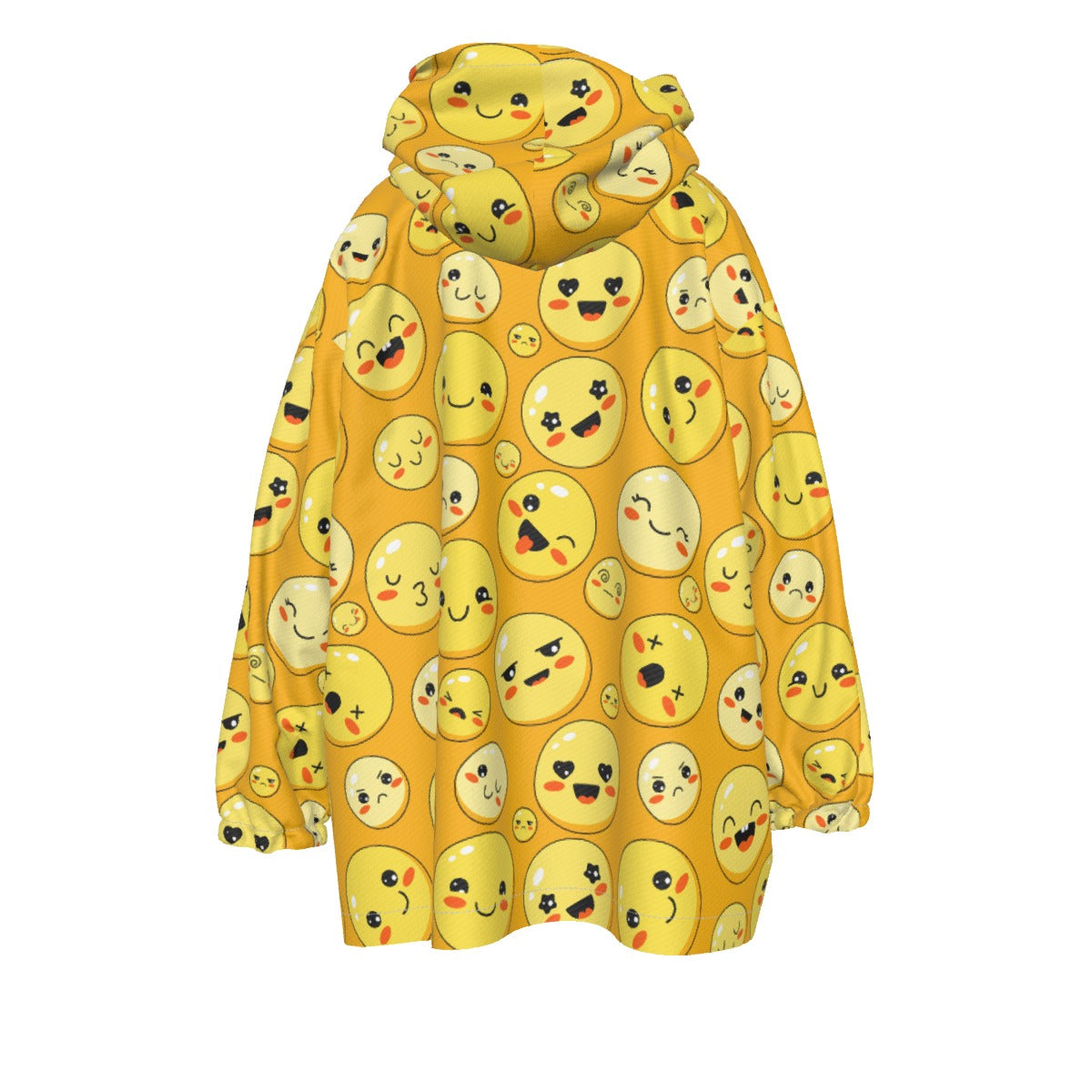 Kid's Sherpa Fleece Hoodie Blanket - Emojis