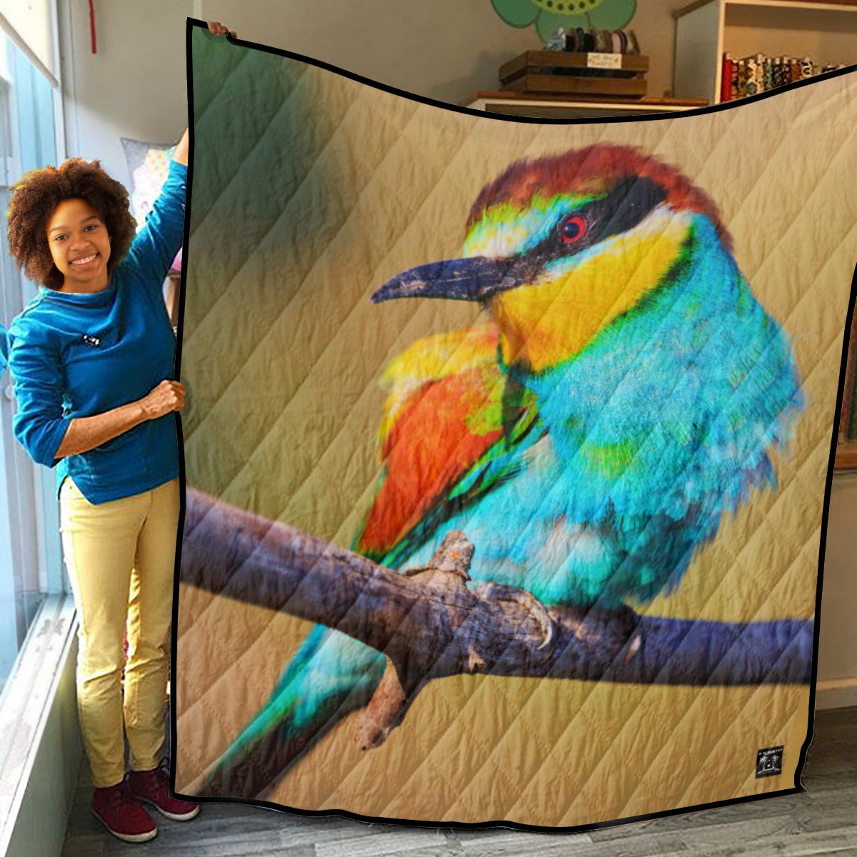 Edged Lightweight Breathable Quilt - Quetzal