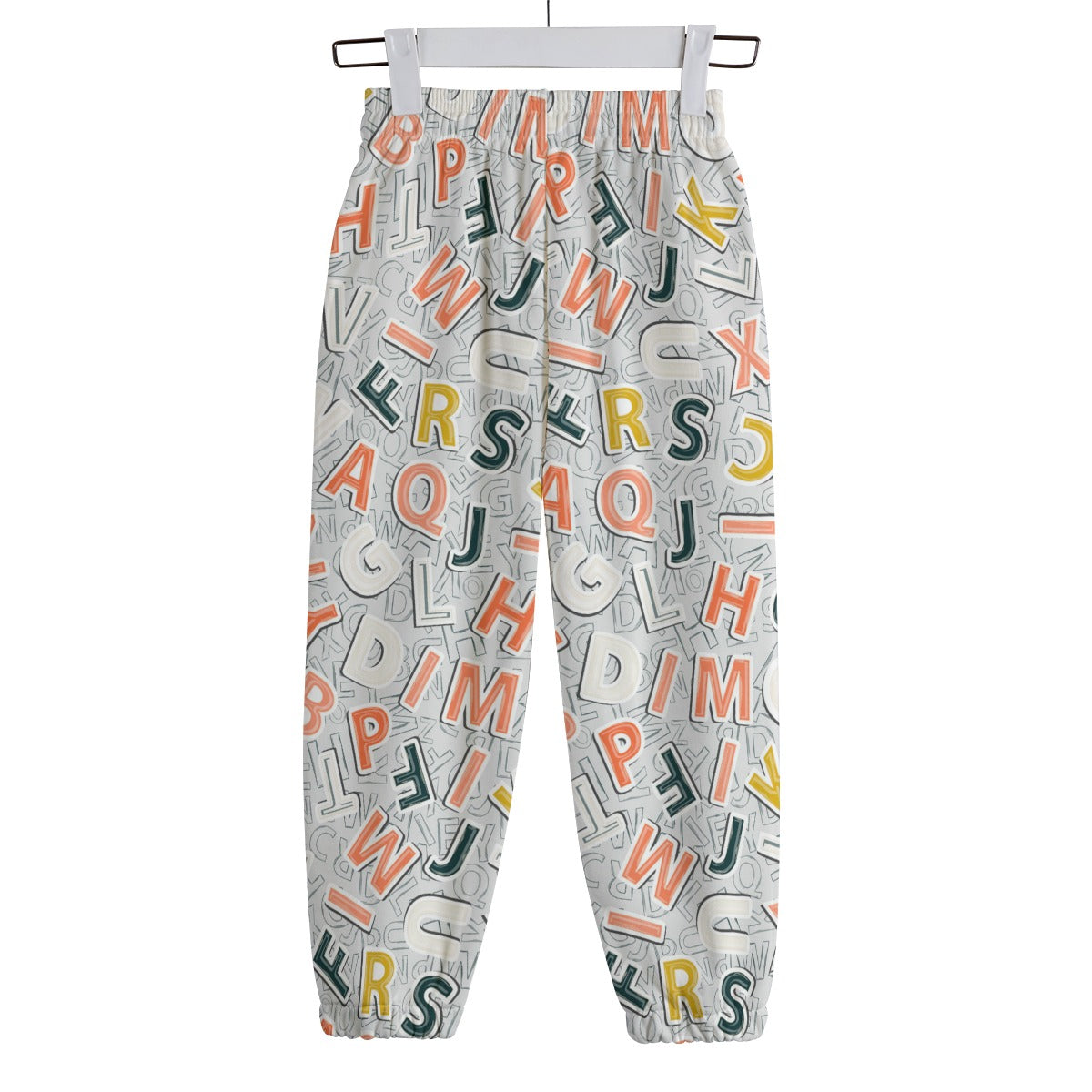 Kid's 310GSM Cotton Sweatpants - Alphabet Soup