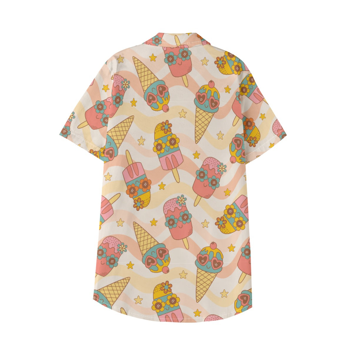 Kid's 115GSM Cotton Poplin Hawaiian Shirt - Popsicle Paradise