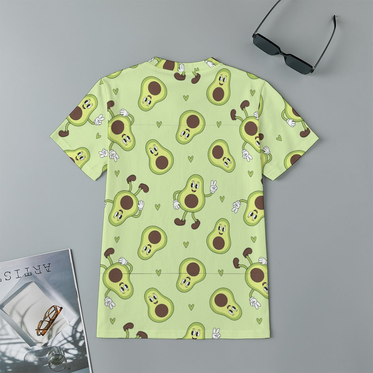 Kids 180GSM Cotton All-Over Print T-Shirt - Avocado Bop