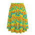 Printed Maxi Skirt with Pockets - Geometric Neon in Citrus