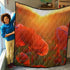 Edged Lightweight Breathable Quilt - Poppies
