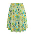 Printed Maxi Skirt with Pockets - Tropical Print in Lemon Lime