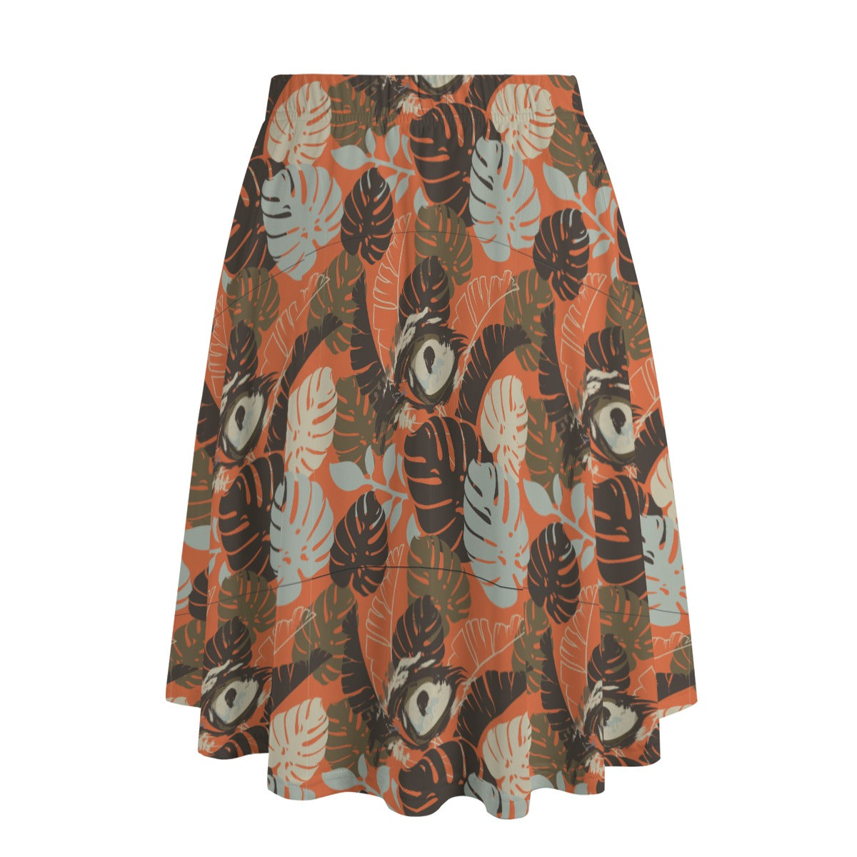 Printed Maxi Skirt with Pockets - Leopards Eye