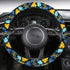 Steering Wheel Cover with Anti-Slip Insert - Tropical Dart Frogs