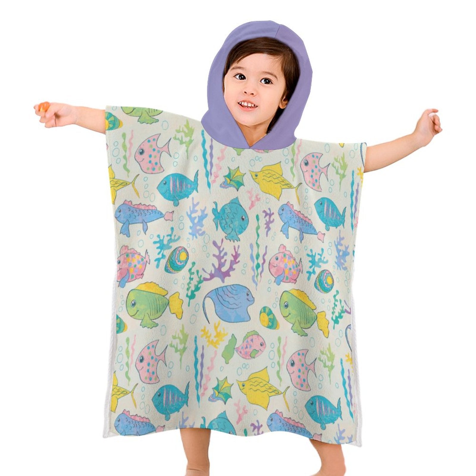 Kids Hooded Terry Cloth Towel - Finny Friends
