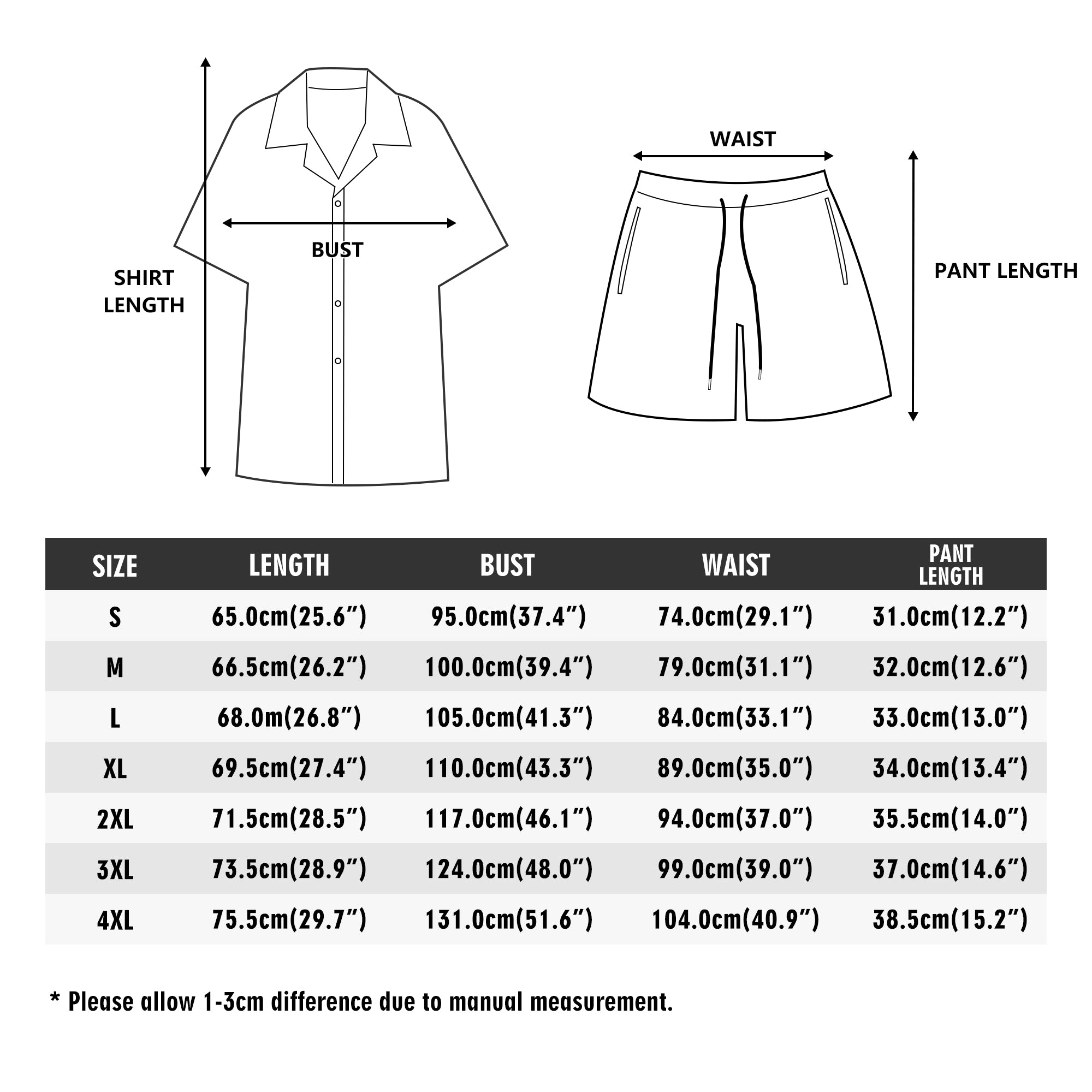 Men's Hawaiian Shirt and Shorts Set - Tiki Summer