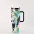 40oz Stainless Steel "Stanley" Tumbler With Handle - Tropical Toucans