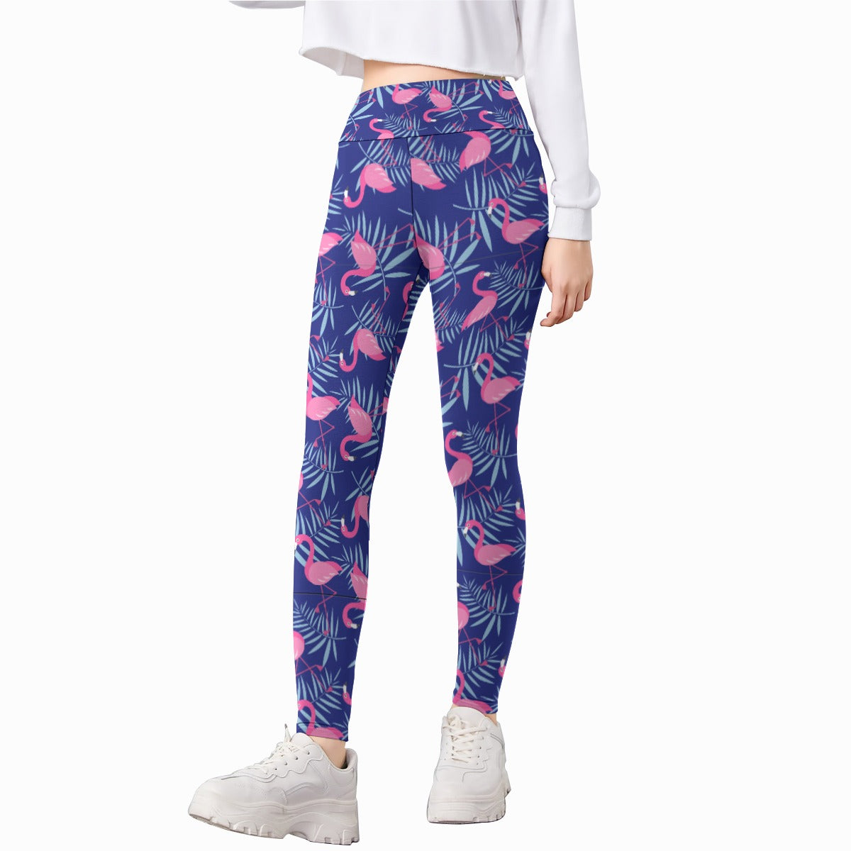 Kids' Printed Leggings - Flamingo Frolic