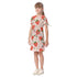 Kid's Short Sleeve T-Shirt Dress - Strawberry Shuffle