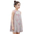 Kid's Sleeveless Cotton Swing Dress - Lace Butterflies (Pink)