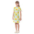 Kid's Short Sleeve T-Shirt Dress - Sunny Stripes (Pink)