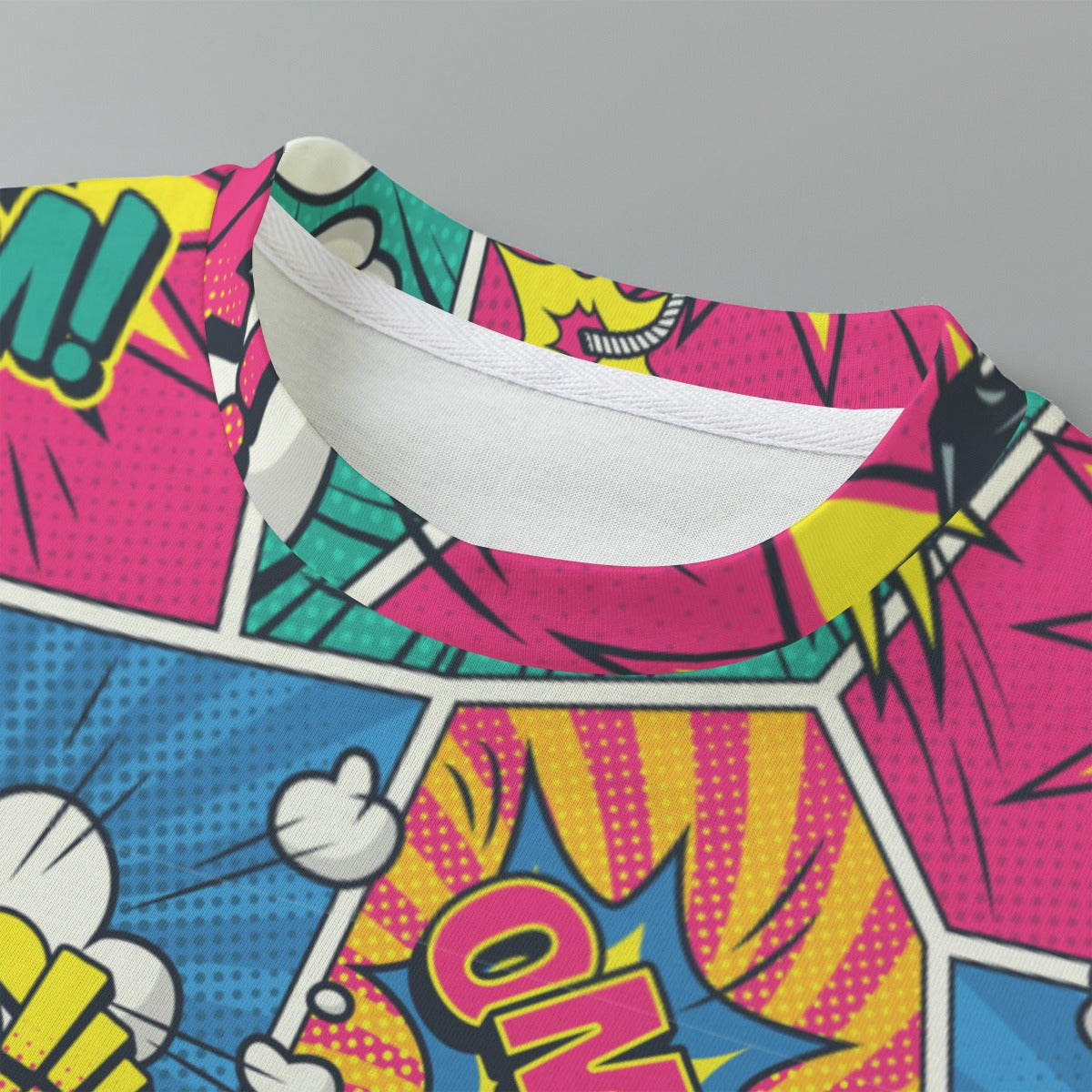 Kids 180GSM Cotton All-Over Print T-Shirt - Boom Boom Pow!