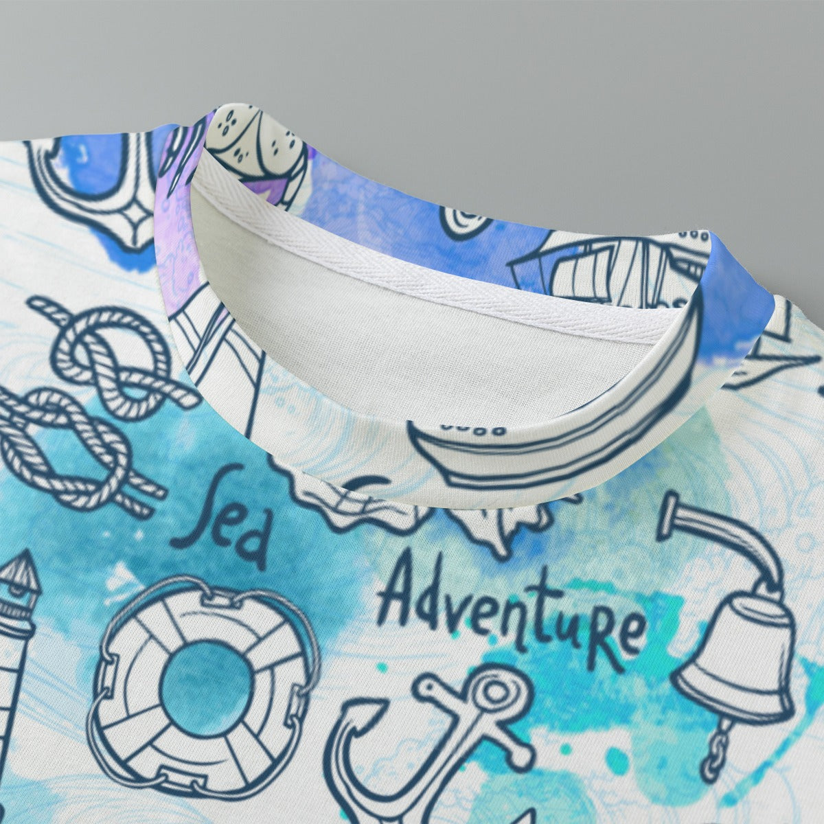 Kids 180GSM Cotton All-Over Print T-Shirt - Ocean Adventure