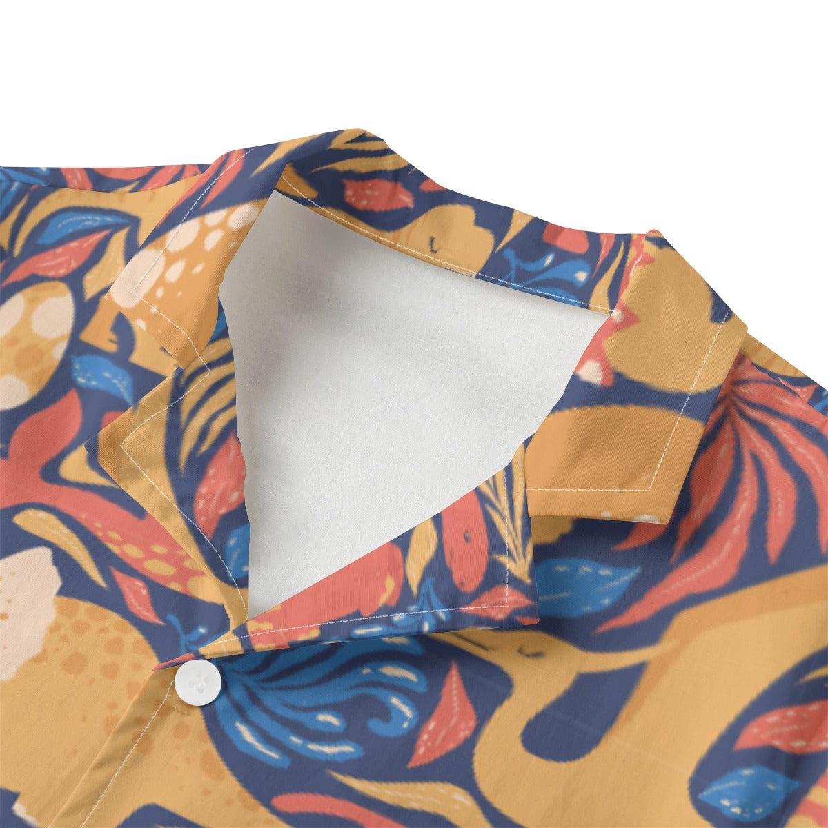 Kid's 115GSM Cotton Poplin Hawaiian Shirt - Dino Dreamtime