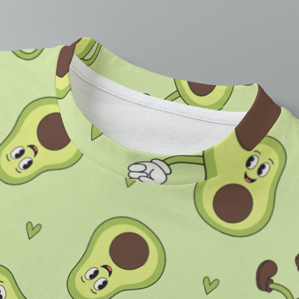 Kids 180GSM Cotton All-Over Print T-Shirt - Avocado Bop